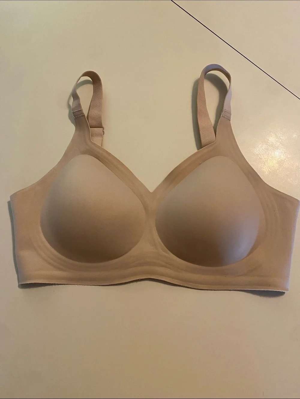 Seamless Nude T-Shirt Bra - Wireless Support Large Padded